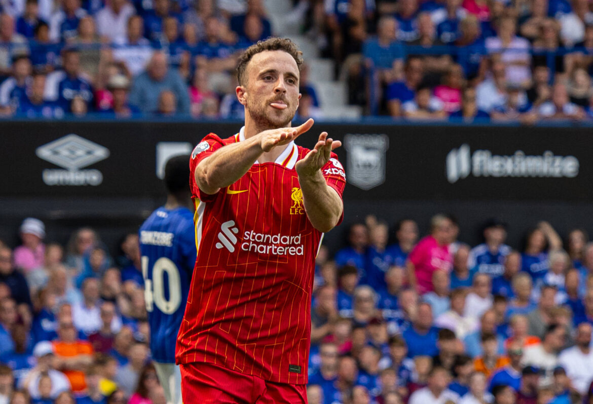 Football – FA Premier League – Ipswich Town FC v Liverpool FC IPSWICH, ENGLAND – Saturday, August 17, 2024: Liverpool s
